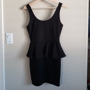 Ambiance Apparel Black Peplum dress